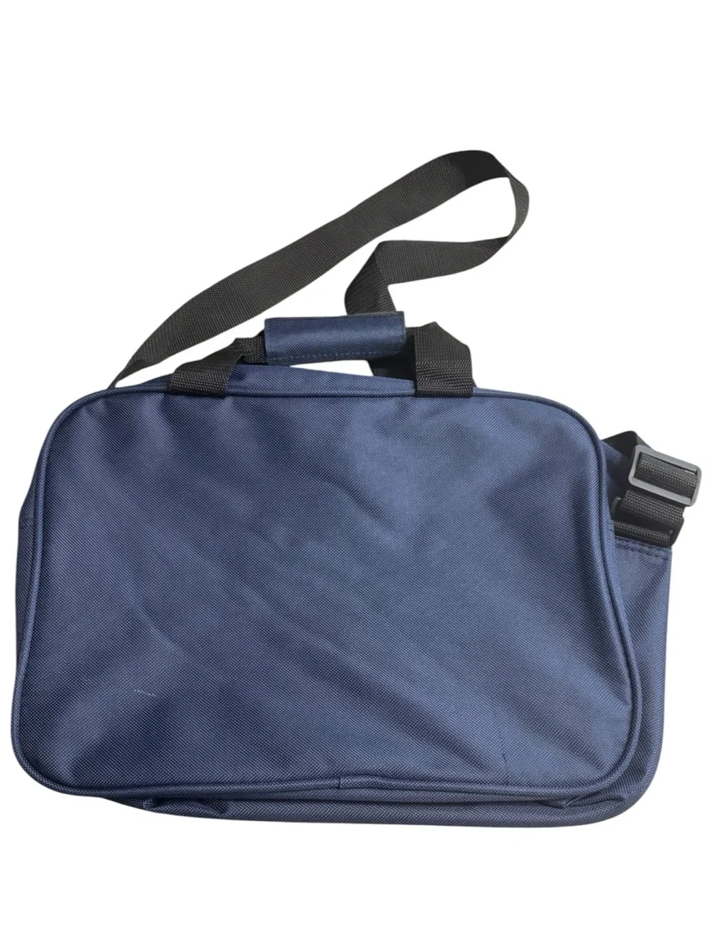 CHAPS Messenger Bag Adjustable Strap Pockets Classic in Navy / Yellow